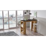 Τραπέζι Bar ArteLibre BROCKLEY Πεύκο/Μαύρο Μοριοσανίδα 120x51.6x101.8cm - 1 τεμ. - Image 3