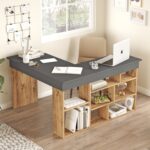 Γραφείο ArteLibre CANN Πεύκο/Ανθρακί Μοριοσανίδα 115x120x72cm - 1 τεμ. - Image 2