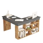 Γραφείο ArteLibre CANN Πεύκο/Ανθρακί Μοριοσανίδα 115x120x72cm - 1 τεμ.