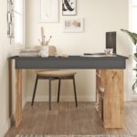 Γραφείο ArteLibre CANN Πεύκο/Ανθρακί Μοριοσανίδα 115x120x72cm - 1 τεμ. - Image 4