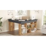 Γραφείο ArteLibre CANN Πεύκο/Ανθρακί Μοριοσανίδα 115x120x72cm - 1 τεμ. - Image 6