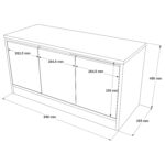 Έπιπλο Εισόδου ArteLibre CROFTON Λευκό Μοριοσανίδα 89.6x35.5x45.8cm - 1 τεμ. - Image 5