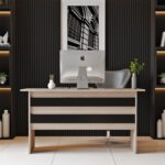 Γραφείο ArteLibre EASTCOTE Οξιά/Μαύρο Μοριοσανίδα 140x60x73.8cm - 1 τεμ. - Image 2