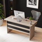 Γραφείο ArteLibre EASTCOTE Οξιά/Μαύρο Μοριοσανίδα 140x60x73.8cm - 1 τεμ.