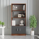 Βιβλιοθήκη ArteLibre EDGWARE Baroque/Ανθρακί Μοριοσανίδα 63.6x37.6x140cm - 1 τεμ. - Image 2