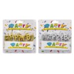 Κεριά Happy Birthday Χρυσό-Ασημί  Homie 3767 - 1 τεμ.