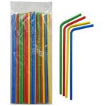 Καλαμάκια Χάρτινα Χρωματιστά Σπαστά 40τεμ 24cm Homie 3781 - 1 τεμ.