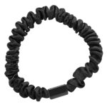 Σούρα Μαλλιών Λεπτή Μαύρη Scrunchies ø7,5cm 4teen4ty 401372 - 12 τεμ.