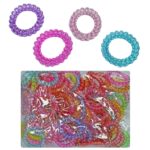 Λαστιχάκι Μαλλιών Σπιράλ Ιριδίζον ø4,5cm 4teen4ty 401417 - 50 τεμ.