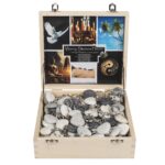 Μπρελόκ Κλειδιών Καρδιά Worry Stone Πολύχρωμο Πέτρα/Μέταλλο 3cm Σε Διάφορα Χρώματα - 1 τεμ. - Image 2