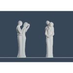 Διακοσμητικό ArteLibre Ζευγάρι Κρεμ Κεραμικό 9x9x36cm - 1 τεμ. - Image 2