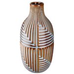 Βάζο 'Batista' Ριγέ Κεραμικό Μπλε/Καφέ 28x14cm - 1 τεμ. - Image 5