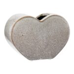Βάζο 'Heart' Κεραμικό Μπεζ 8.5x20x14cm - 1 τεμ.