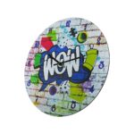 Ρολόι Τοίχου ArteLibre 'Wow' Με Γκράφιτι Πολύχρωμο MDF Φ33.8x2cm - 1 τεμ. - Image 2