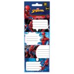 Ετικέτες Spiderman σετ=5 Φύλλα 20 Ετικέτες  Spiderman - 10 τεμ.