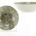 Πιάτο Μπεζ Σχέδιο Maiolica Beige Opaco Πορσελάνη Φ20cm - 1 τεμ.
