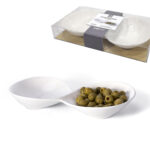 Μπολ Για Σνακς Διπλό Λευκό Κεραμικό 26x14.5x4cm - 1 τεμ.