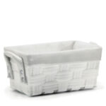 Καλάθι Αποθήκευσης Λευκό Polyester 28x17x13cm - 1 τεμ.