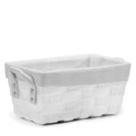 Καλάθι Αποθήκευσης Λευκό Polyester 33x21x16cm - 1 τεμ.