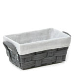 Καλάθι Αποθήκευσης Γκρι Polyester 28x17x13cm - 1 τεμ.