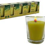 Κερί 45g Άρωμα Lemongrass Σε Γυάλινο Ποτήρι Φ5x6cm Σετ 5Τμχ - 1 τεμ.