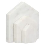 Βιβλιοθήκη Σπίτι Μαρμάρινο Μπεζ Λευκό 11X5X12Cm 11X5X12Cm - 1 τεμ. - Image 3