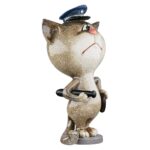 Φιγούρα Γάτα 'Policeman' Πολυ Γκρι 6x8x13.5cm - 1 τεμ. - Image 3