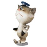 Φιγούρα Γάτα 'Policeman' Πολυ Γκρι 6x8x13.5cm - 1 τεμ. - Image 8