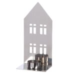 Κηροπήγιο Σπιτάκι 'Casita' Ατσάλι Ασημί 8x11.5x25cm - 1 τεμ. - Image 4
