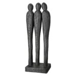 Γλυπτό '3 People' Ομάδα Ξύλο Μάνγκο Μαύρο 6.5x14x36cm - 1 τεμ.