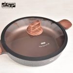 Ρηχή κατσαρόλα αντικολλητική με καπάκι - 2.7L - CA004-BS24-Black - DSP - 563769 - Image 2