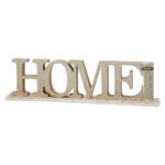 Lettering "Home" Ξύλο Ecru PU 4 47x7.5x12.5cm - 1 τεμ.
