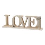 Lettering "Love" Ξύλο Ecru PU 4 41x7.5x12.5cm - 1 τεμ.