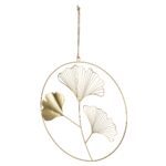 Κρεμάστρα Στρογγυλό Ginkgo Motif Μεταλλικό Χρυσό Χρώμα 34X0X49Cm 34X0X49Cm - 1 τεμ. - Image 3