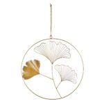 Κρεμάστρα Στρογγυλό Ginkgo Motif Μεταλλικό Χρυσό Χρώμα 34X0X49Cm 34X0X49Cm - 1 τεμ. - Image 2