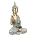 Φιγούρα Buddha Συνθετική Ρητίνη Γκρι Χρυσό Χρώμα 16X8X25Cm 16X8X25Cm - 1 τεμ. - Image 5