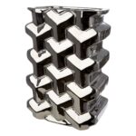 Βάζο Ορθογώνιο Κεραμικό Ασημί χρώμα 15X10X22Cm 15X10X22Cm - 1 τεμ. - Image 4