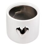 Planter Heart Motif Κεραμικό Λευκό D8X9Cm D8X9Cm - 1 τεμ. - Image 4