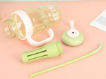 Φορητό παγούρι πλαστικό με καλαμάκι - 1300ml - RTS16 - 590166 - Beige - Image 2