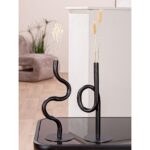 Βάζο Ευλύγιστο ArteLibre Μαύρο Μέταλλο 11x10x26.5cm Σε 2 Σχέδια - 1 τεμ. - Image 2
