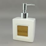 Ντισπένσερ 'Bath' Λευκό Κεραμικό/Μπαμπού - 1 τεμ.