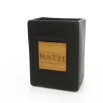 Ποτηροθήκη 'Bath' Μαύρο Κεραμικό/Μπαμπού - 1 τεμ.