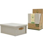Κουτί Αποθήκευσης Μπεζ Πολυεστέρας 40x33x17cm - 1 τεμ.