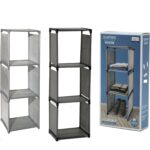Ράφι Γκρι/Μαύρο Ύφασμα/Μέταλλο 36x30x110cm Σε 2 Χρώματα - 1 τεμ.