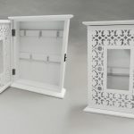 Κλειδοθήκη Με 5 Θέσεις Λευκό Ξύλο 20x6x26cm - 1 τεμ.