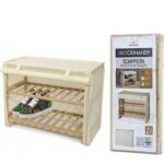 Παπουτσοθήκη WOODHANDY Beige/Ύφασμα/Ξύλο 63x27.5x49cm 2Τμχ - 1 τεμ.