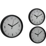 Ρολόι Τοίχου Μαύρο/Πλαστικό Φ20cm Σε 3 Σχέδια - 1 τεμ.