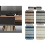 Χαλί Μπάνιου Αντιολισθητικό Ριγέ 1700gsm 100% Polyester 50x80cm Σε 4 Χρώματα - 1 τεμ.