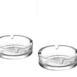 Τασάκι Στρογγυλό Διάφανο Γυαλί Φ10x4cm Σετ 2Τμχ - 1 τεμ.
