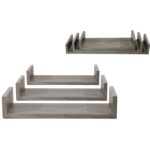 Σετ Ράφια Γκρι Δρυς 60x15.5x8cm/50x15.5x8cm/40x15.5x8cm 3Τμχ - 1 τεμ.